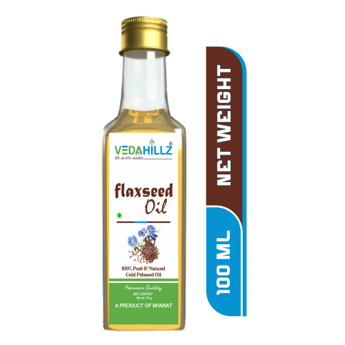 Vedahillz Cold Pressed Flaxseed Oil Sourced from Premium Natural Seeds